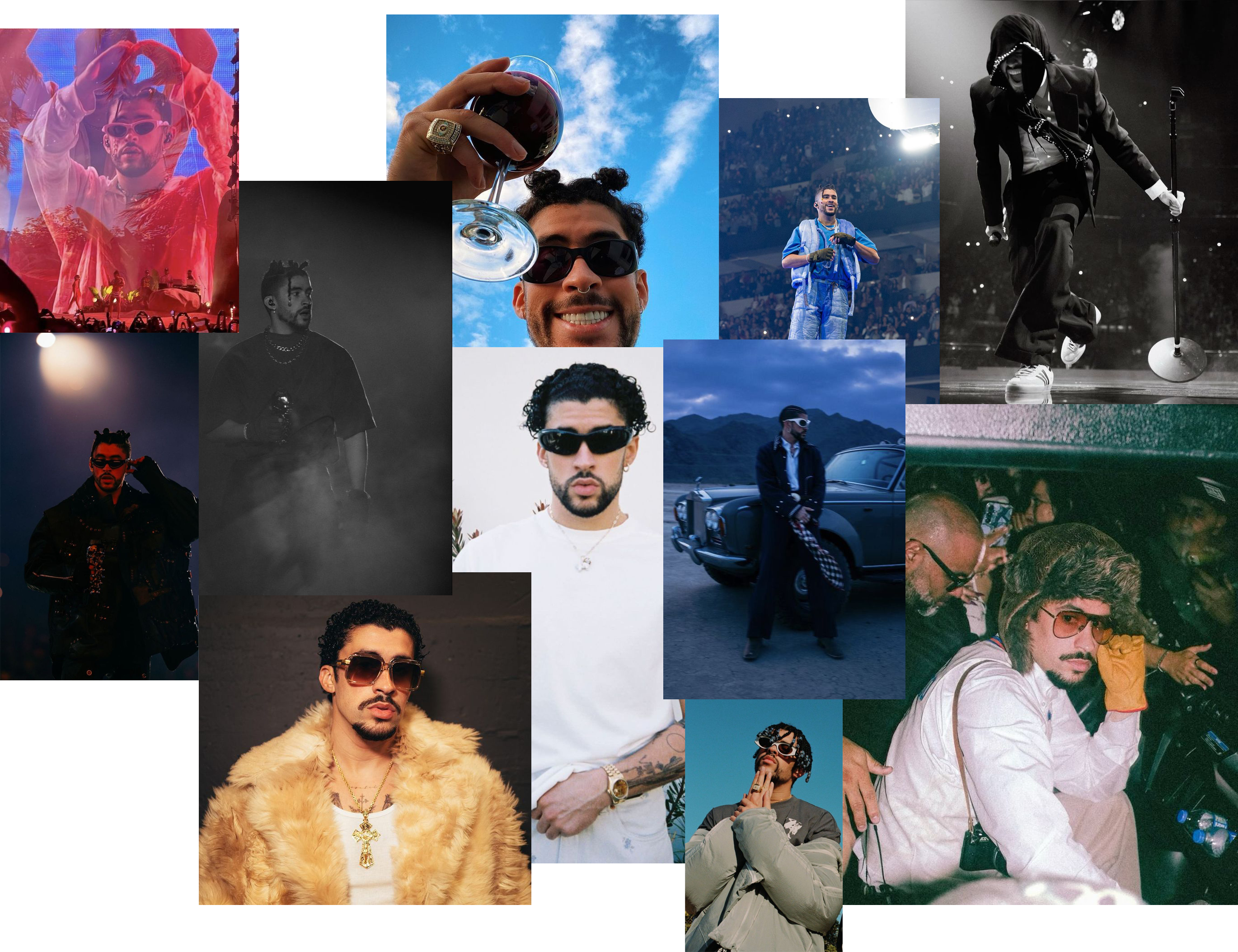 collage van bad bunny